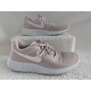 Nike Womens Tanjun Pink Running Shoes Sneakers Lace Up Comfort Breathable SZ 6.5